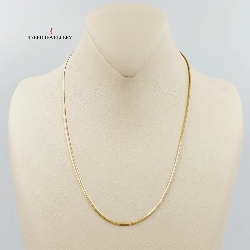 Women statement necklaces -(2mm) Flat Snake Necklace Chain