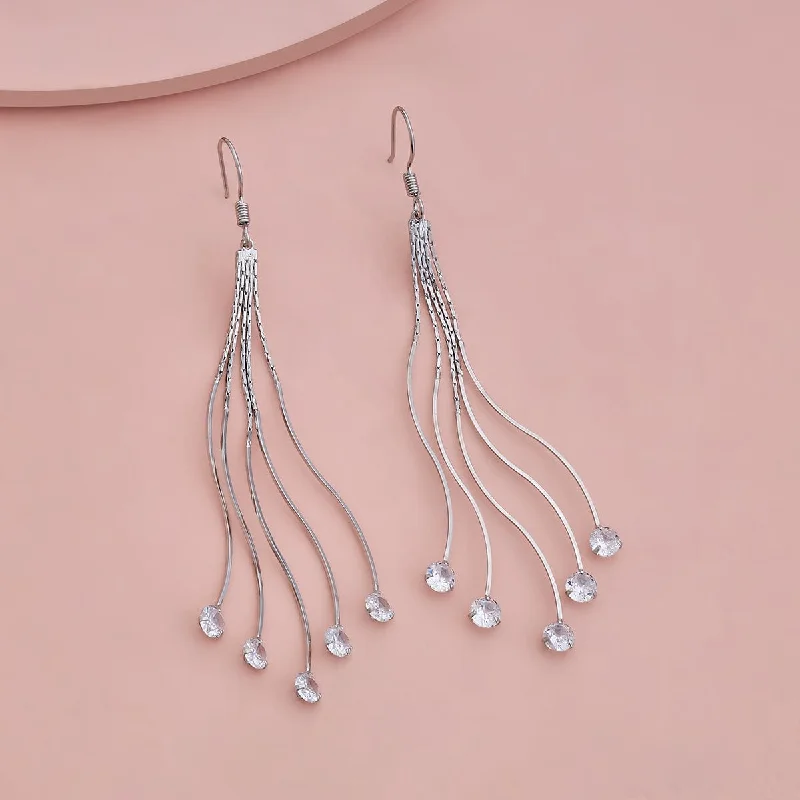 Women hoop diamond earrings -Trendy Earring 169194